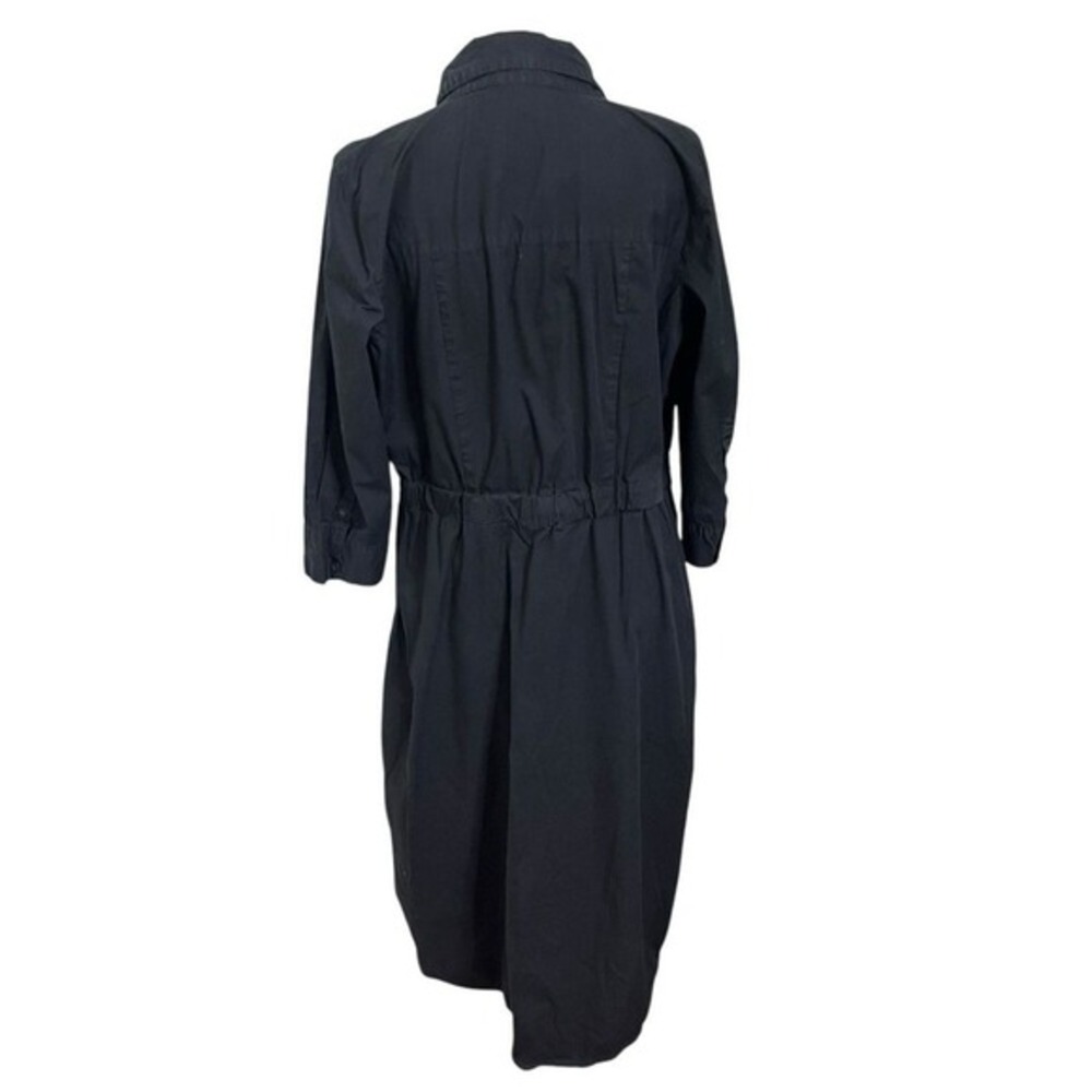 Universal Standard Shirt Dress Black Midi 3/4 Sleeve Women's‎ Size 14-16 - Picture 4 of 10